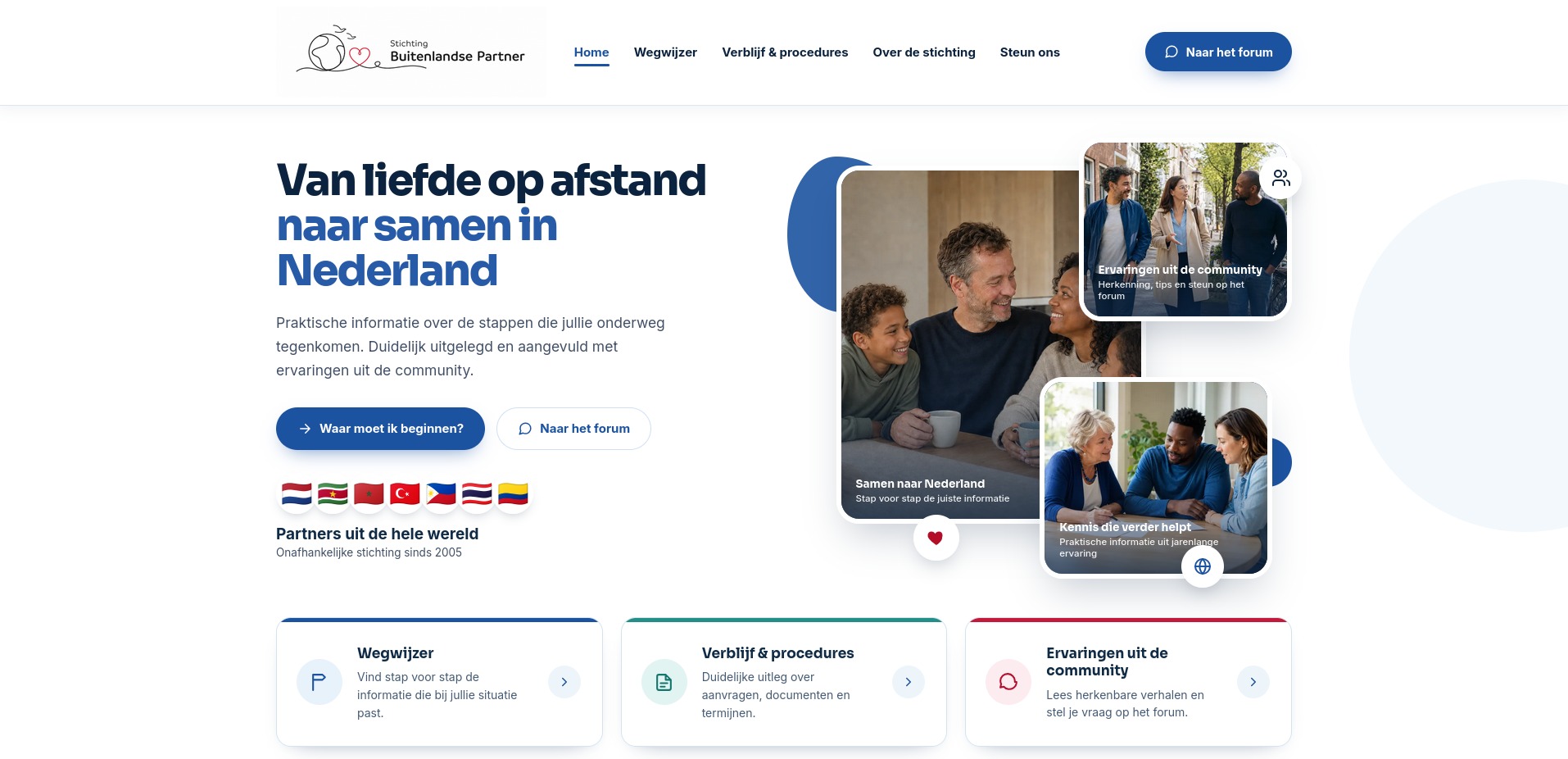 Website Stichting Buitenlandse Partner